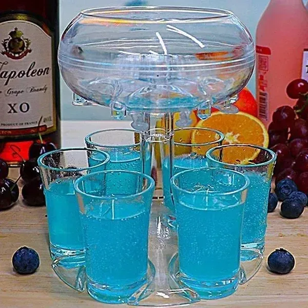 💥HOT SALE 50% OFF - Party Pouring Artifact🥂6 Shot Glass Dispenser and Holder