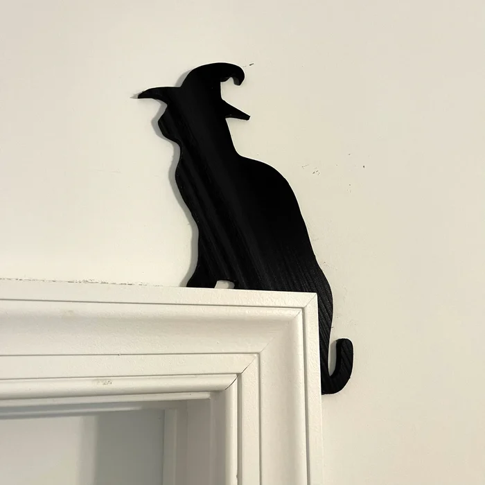 Halloween Black Cat Door Corner Sign Decoration