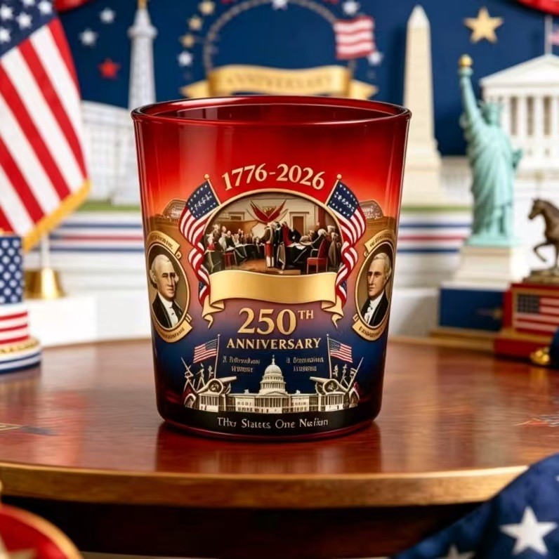 USA 250th Anniversary Commemorative Whiskey Glass