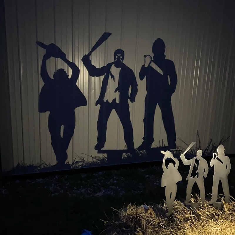 Halloween Horror Movie Metal Yard Stakes