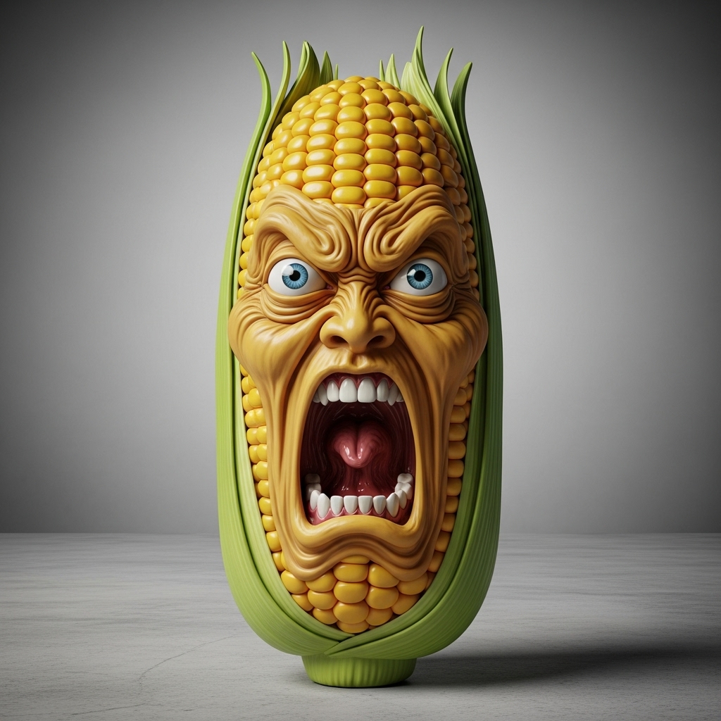 🍆Screaming Veggie Resin Ornament🌽