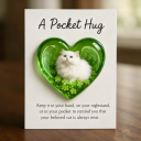 😺Green heart, Persian Cat