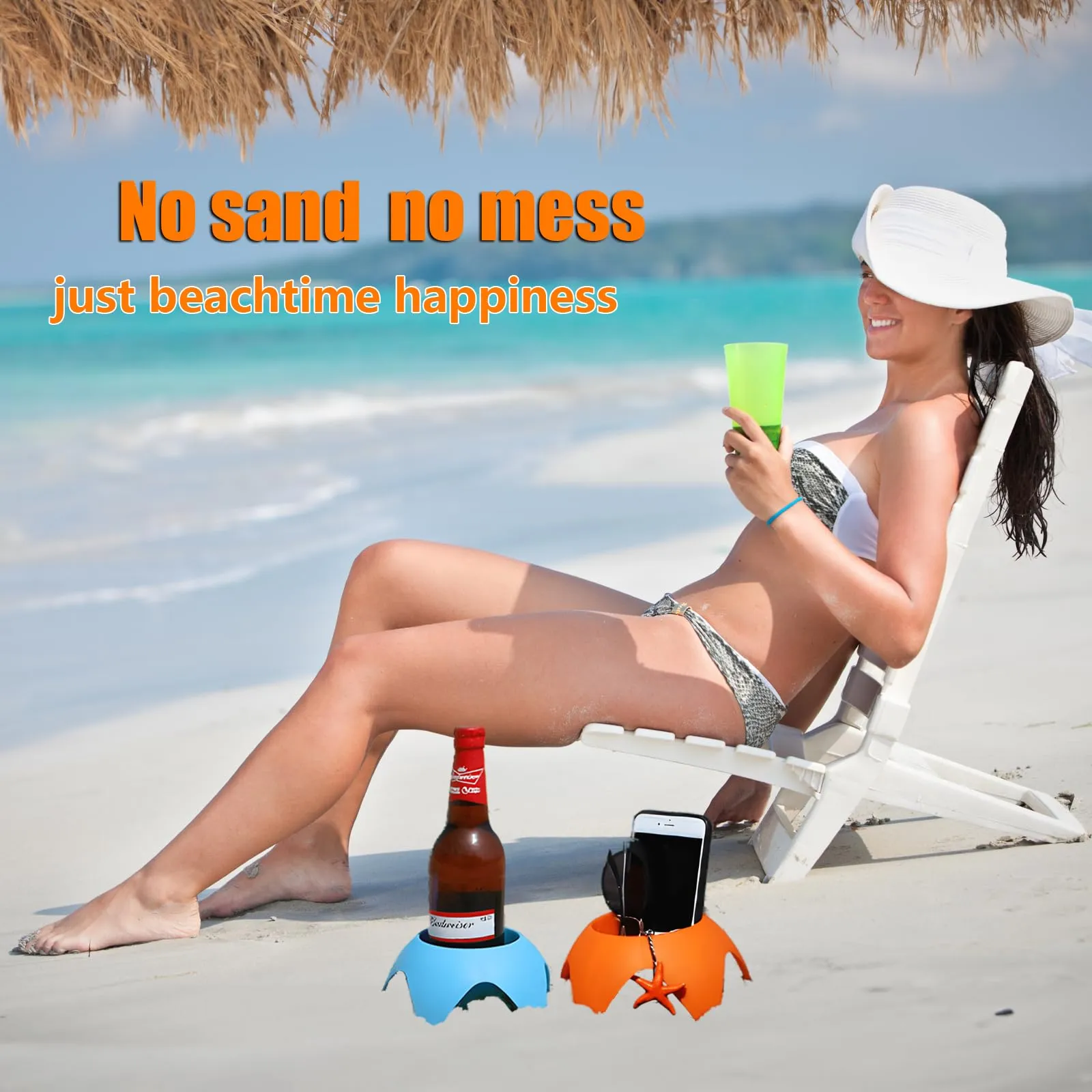 Beach Drink Cup Holder Sand Coasters