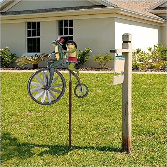 🔥Last Day 49% OFF🥳 Vintage Bicycle Metal Wind Spinner🐱🐸