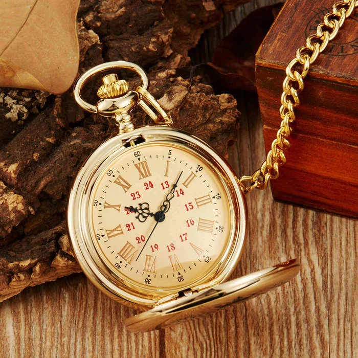 To My Family Quartz Pocket Chain Watch