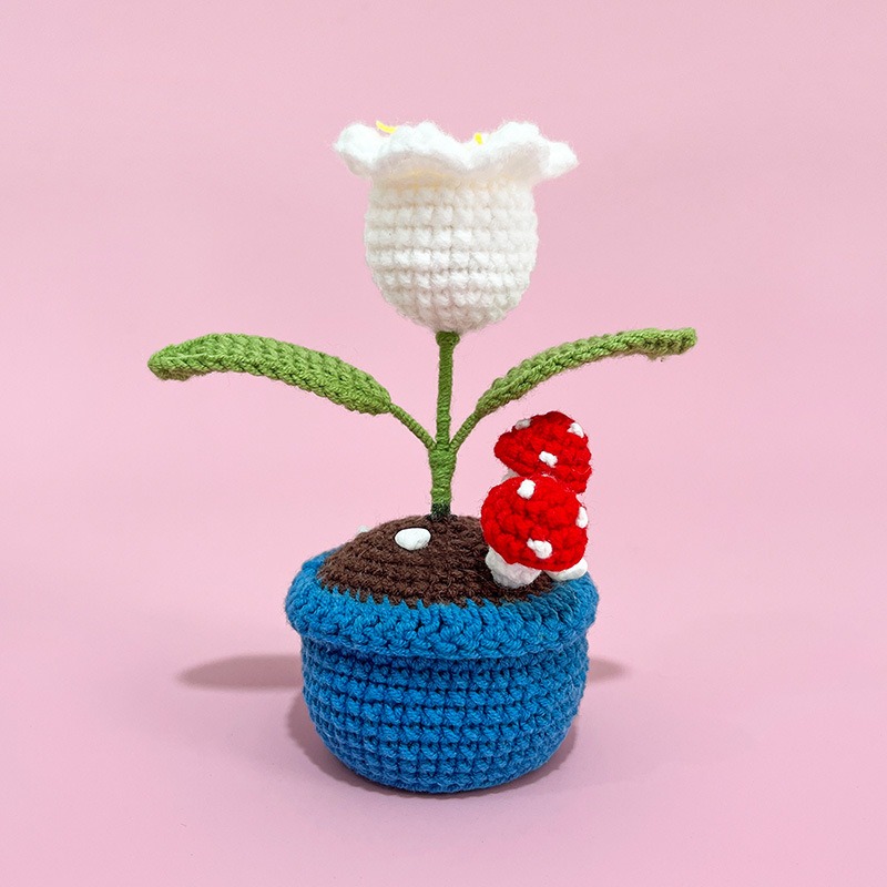 Crochet Animal Light-Crochet Flower Night Light