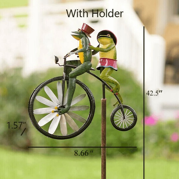 🔥Last Day 49% OFF🥳 Vintage Bicycle Metal Wind Spinner🐱🐸