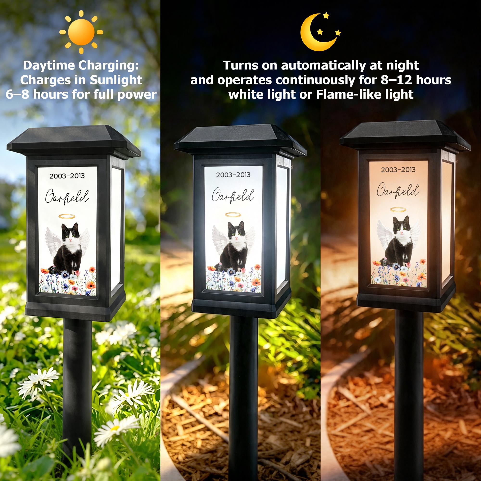 Personalized Pet Photo Angel Wing Solar Garden Light, 