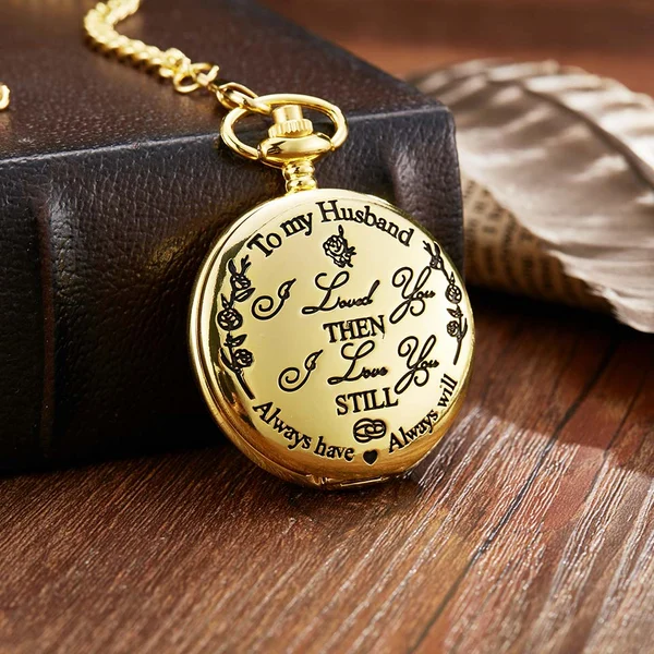 To My Family Quartz Pocket Chain Watch