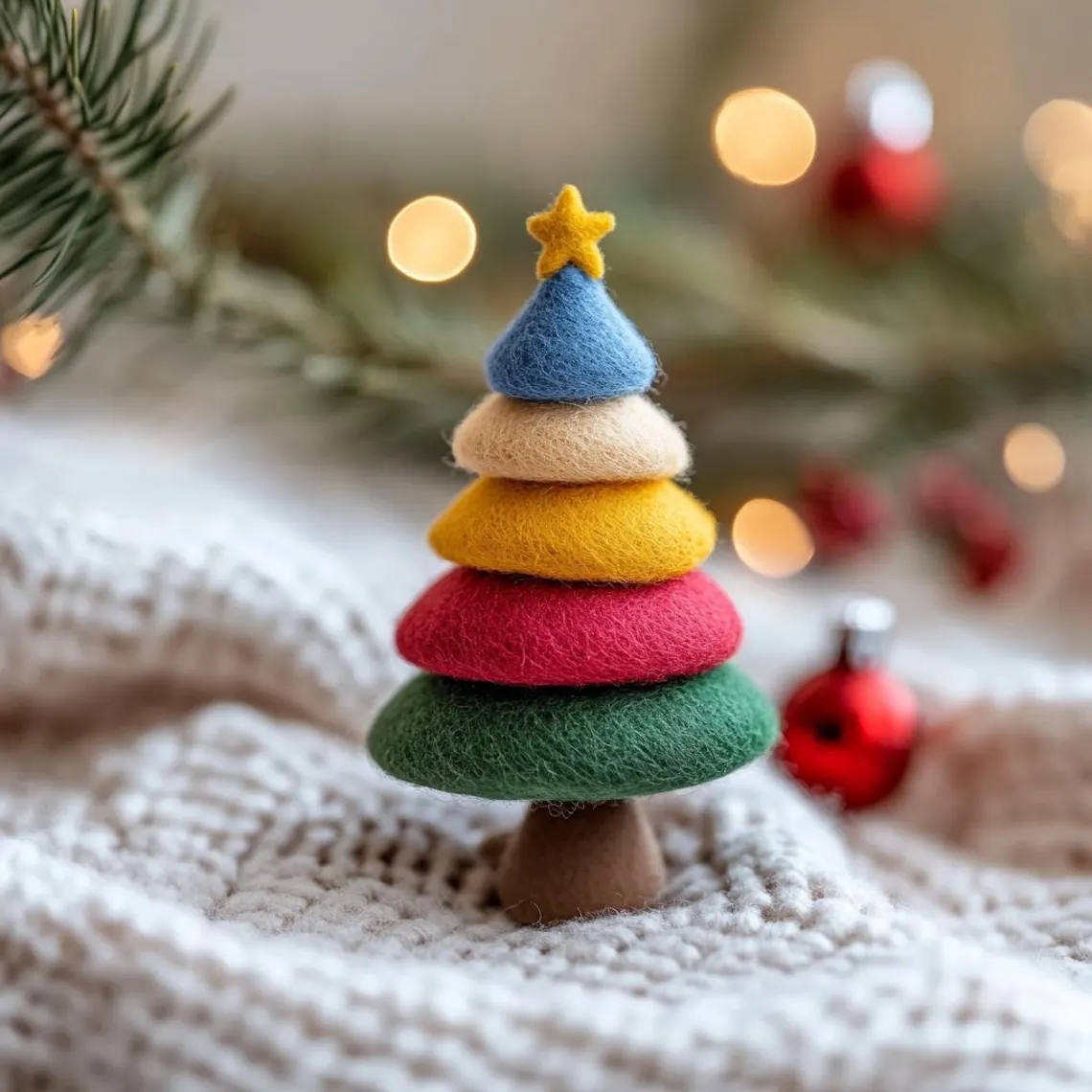🎄✨ Handmade Felt Christmas Tree