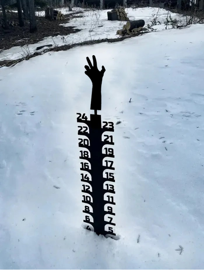 Christmas Sale 50% Off-Iron Art Snow Gauge