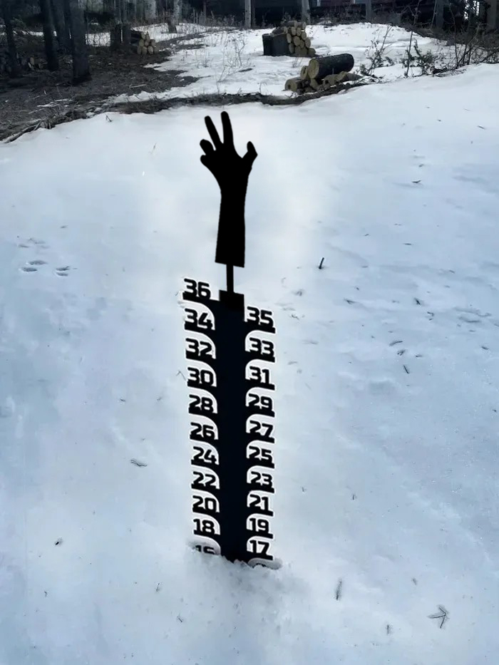 Christmas Sale 50% Off-Iron Art Snow Gauge