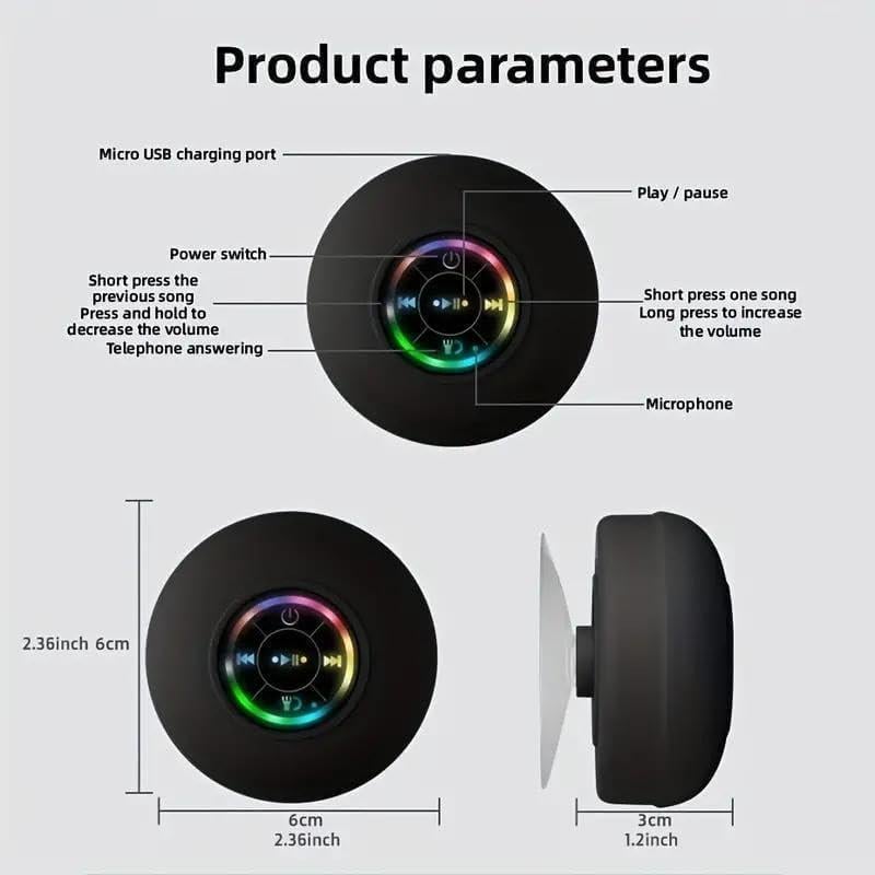 🔥Hot Sale- Mini Bluetooth Waterproof Speaker with LED light🔊