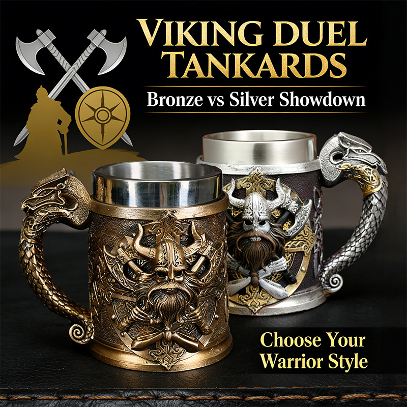 ⚔️ Viking Duel Tankard: Drink Like a Legend, Forged in Valhalla