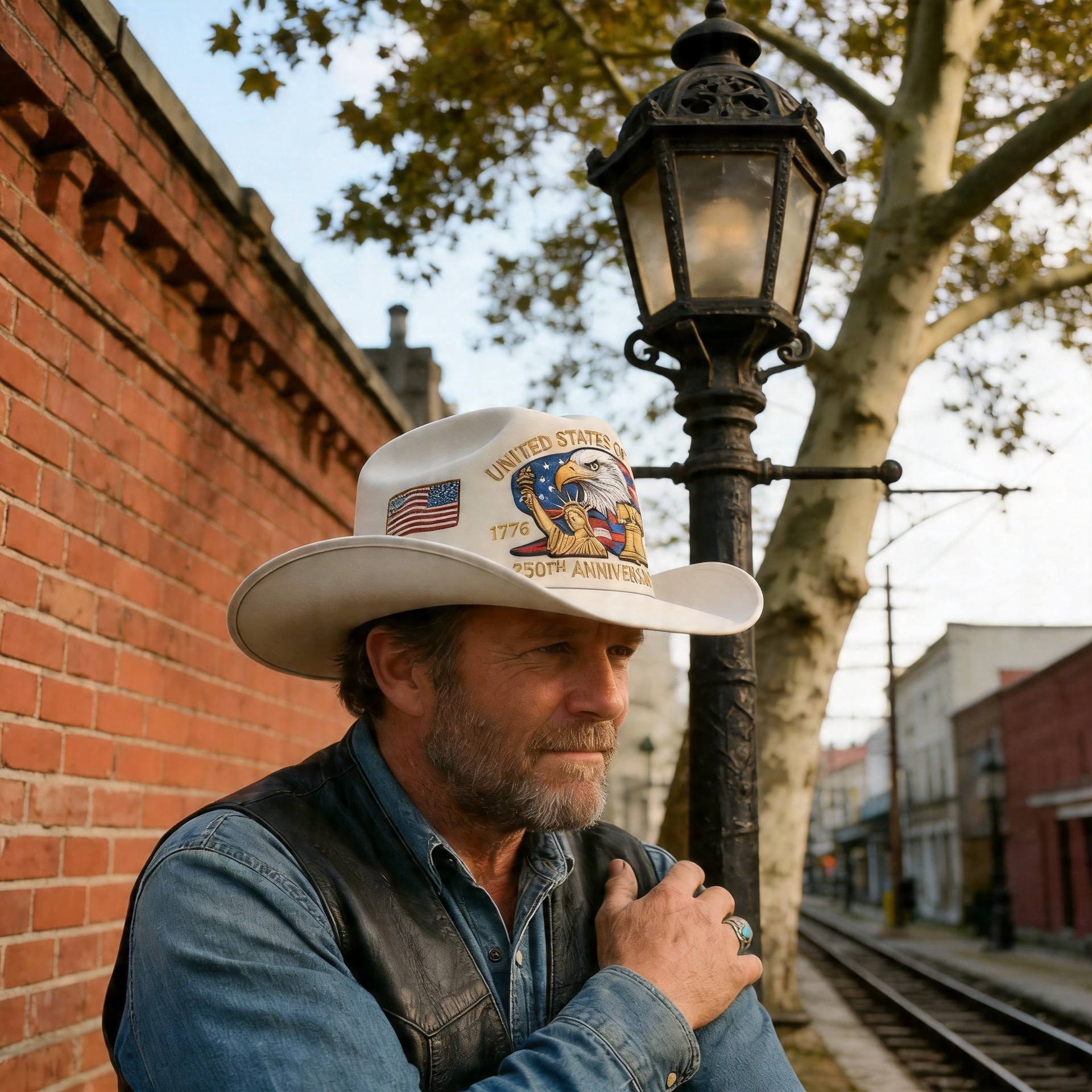 USA 250th Anniversary 1776-2026 Patriotic Western Cowboy Hat | Limited Commemorative Felt Cowboy Cap