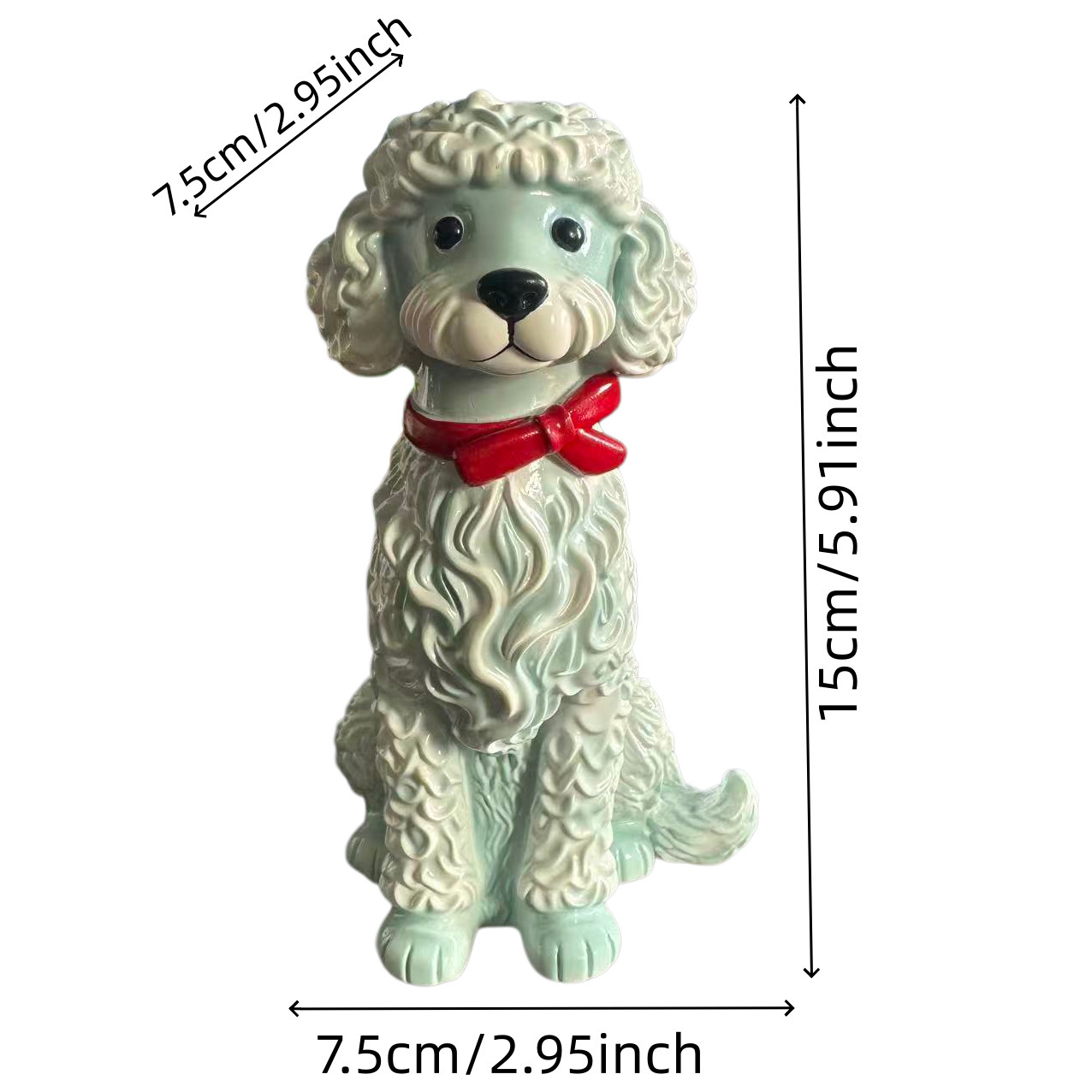 🐾 Blue Poodle Ceramic Vase - A Whimsical Home Accent for Dog Lovers