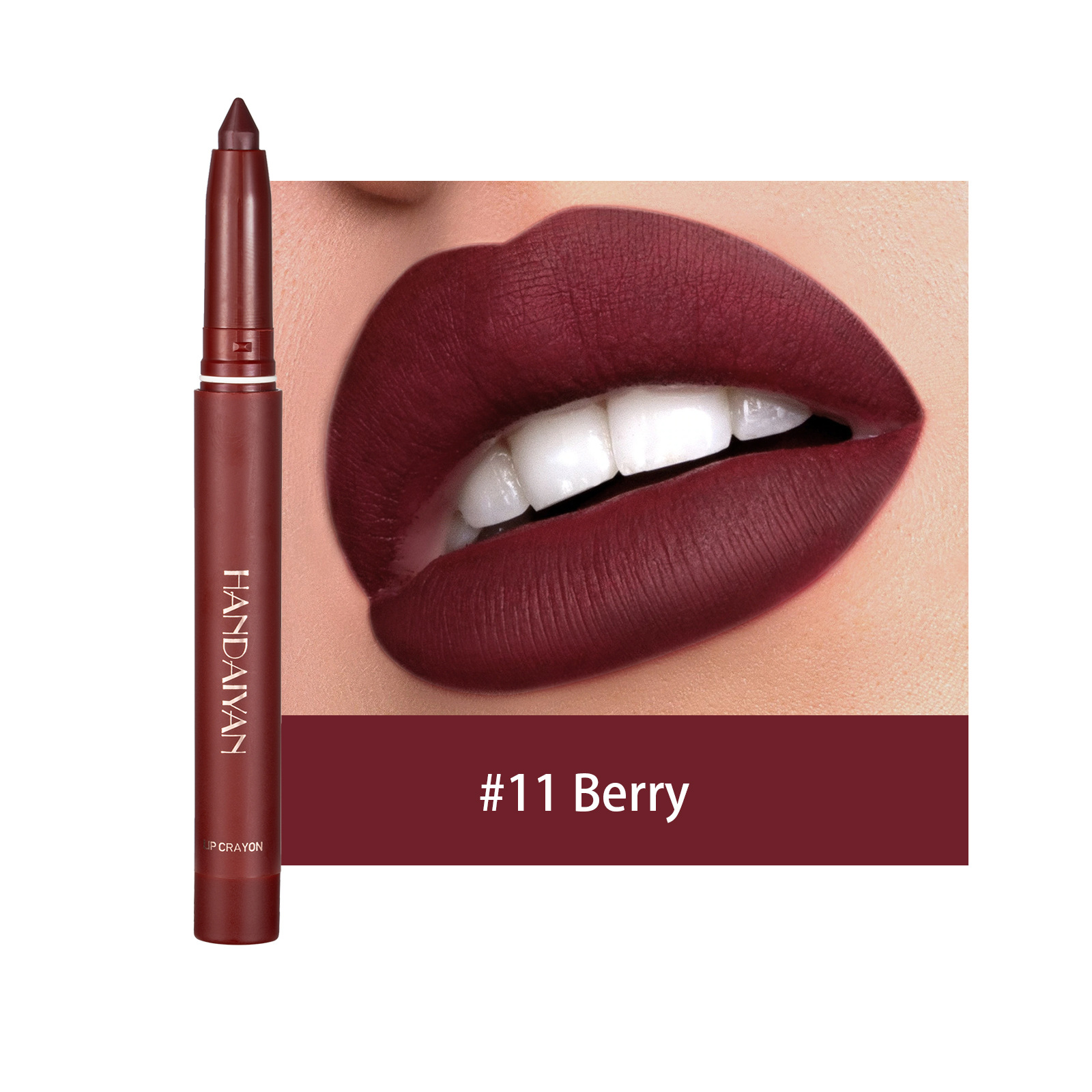 HANDAIYAN™12 Color Rotating Sharpenable Matte Lipstick Pencils