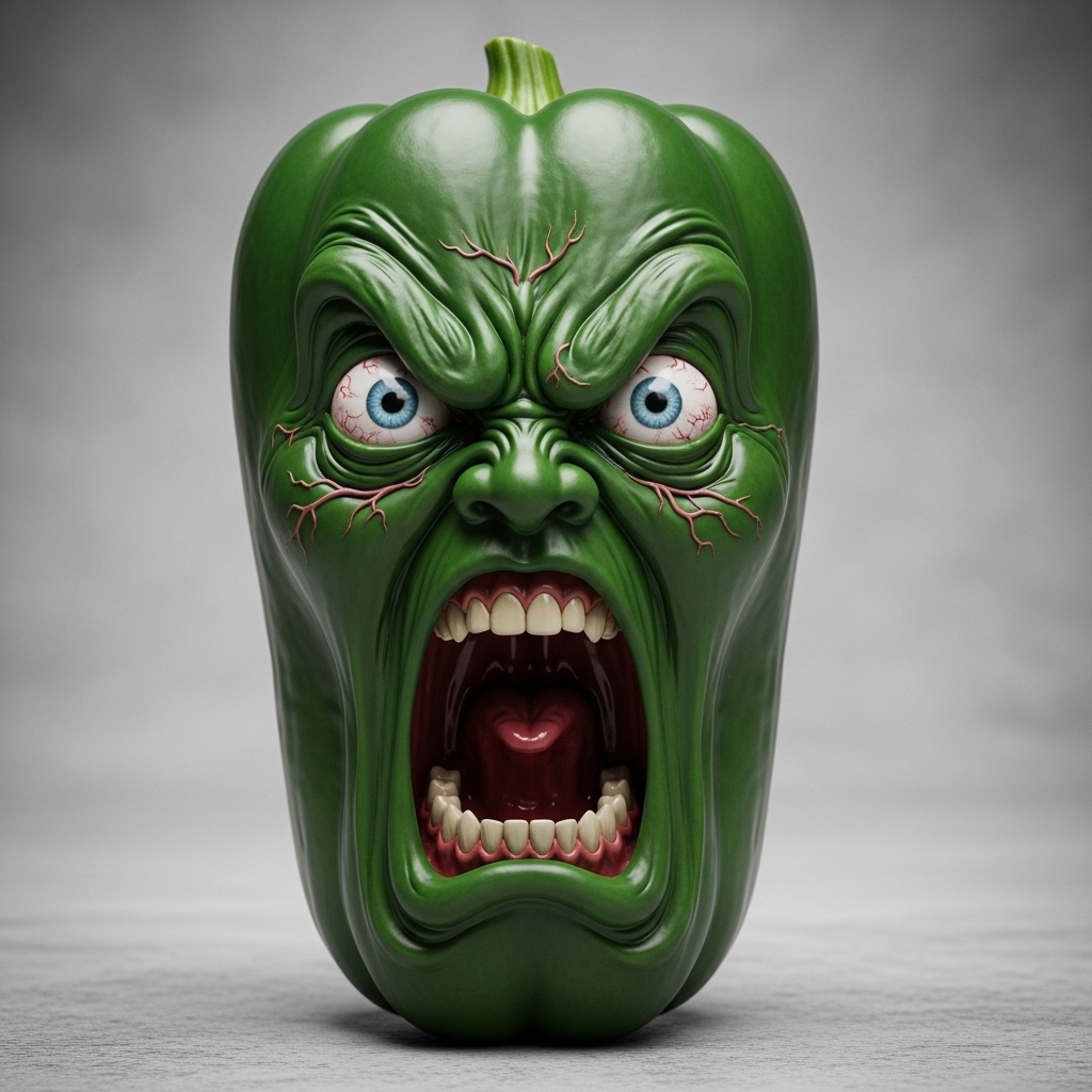 🍆Screaming Veggie Resin Ornament🌽