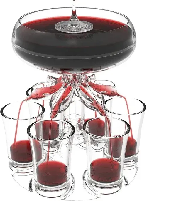 💥HOT SALE 50% OFF - Party Pouring Artifact🥂6 Shot Glass Dispenser and Holder
