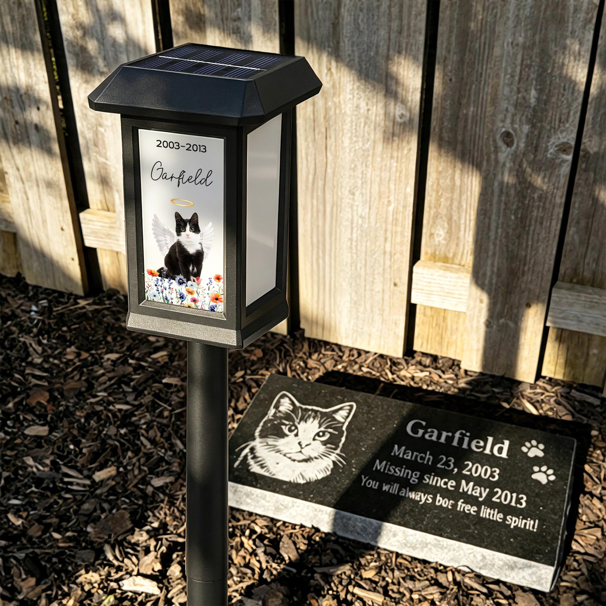 Personalized Pet Photo Angel Wing Solar Garden Light, 