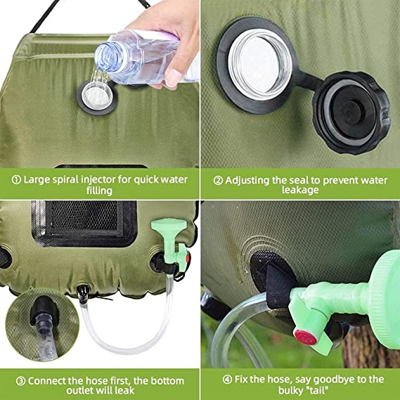 🔥BUY TWO SAVE 20% OFF🤩Outdoor Solar Shower Bag With Thermometer