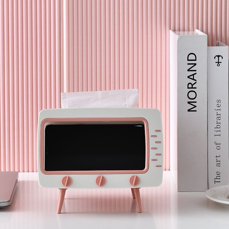 Creative Tissue Box With Phone holder