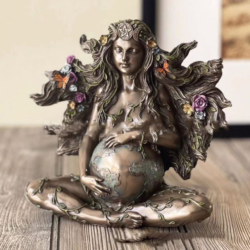 Mother Earth Gaia Statue Garden Decorative Ornament