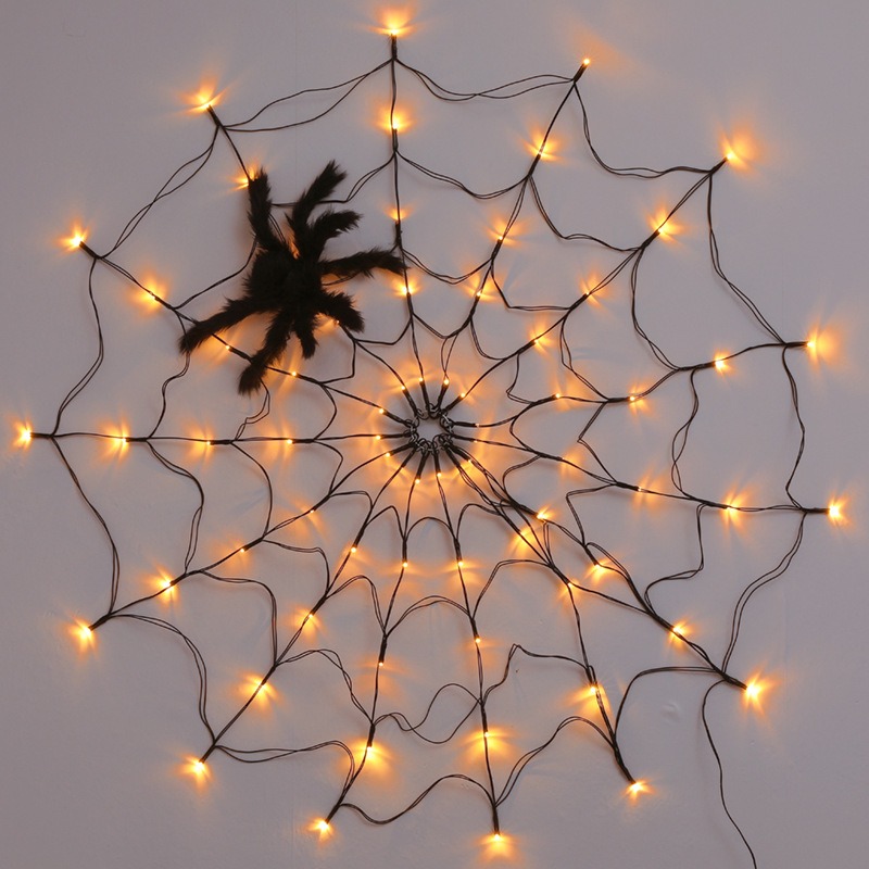 Halloween Spider Web Decorative String Lights