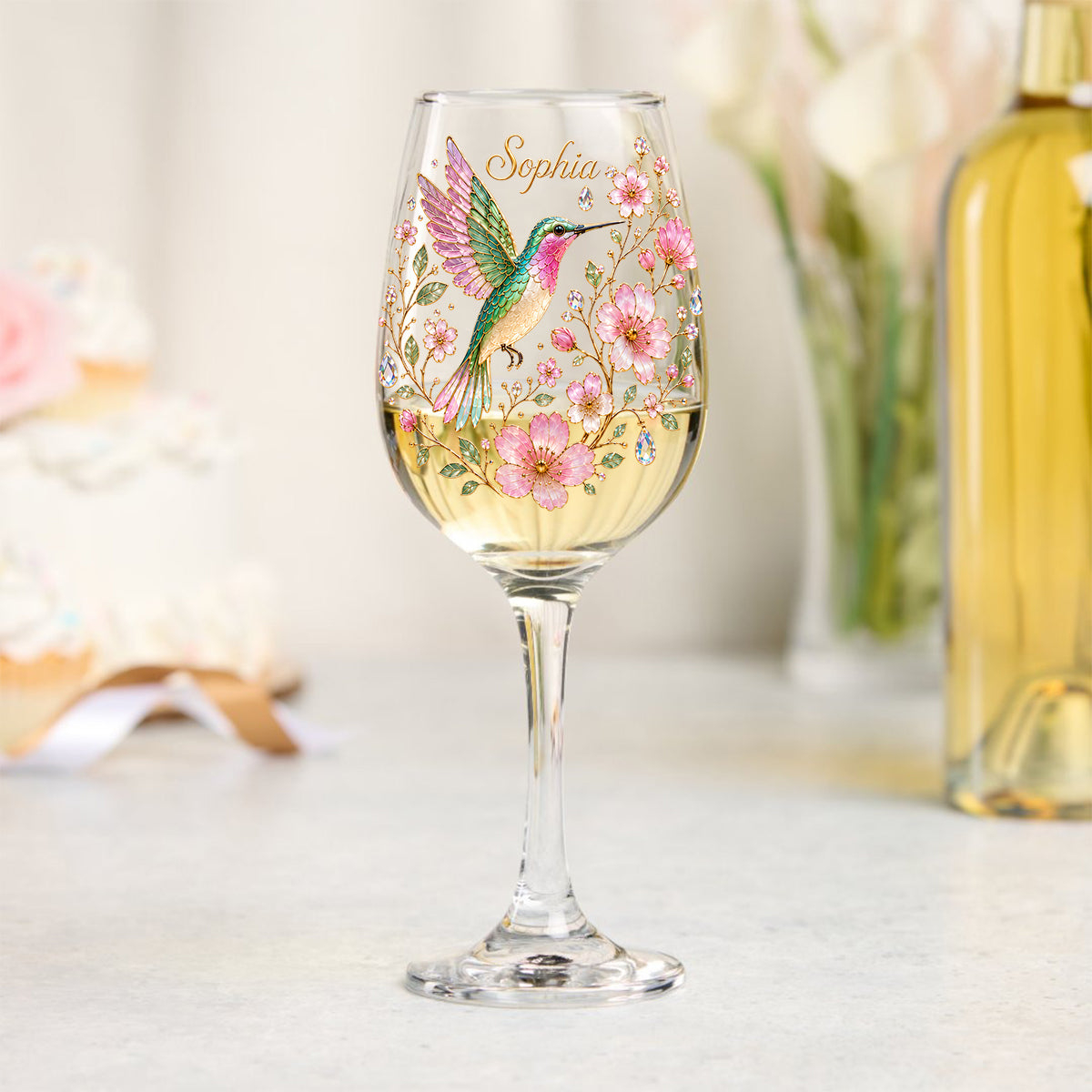 Personalized Premium Crystal-Clear Glass With Long Stem- Sip From A World Of Wonder✨