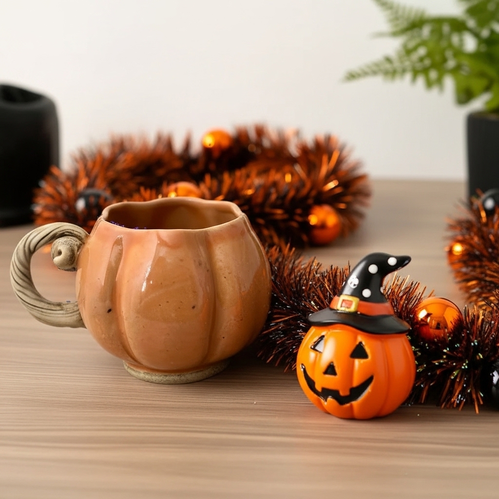 🎃Halloween Handmade Pumpkin Mug