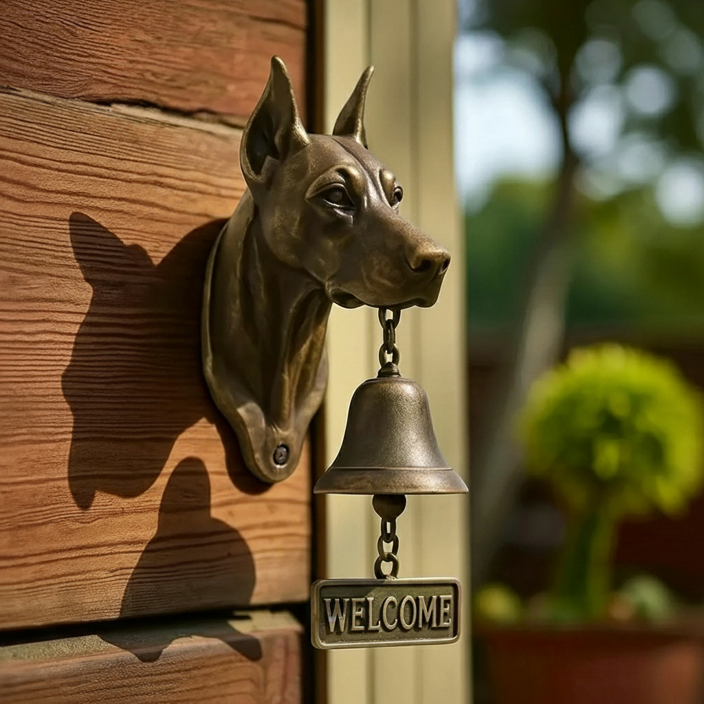 🐕‍🦺 Vintage Doberman Doorbell✨