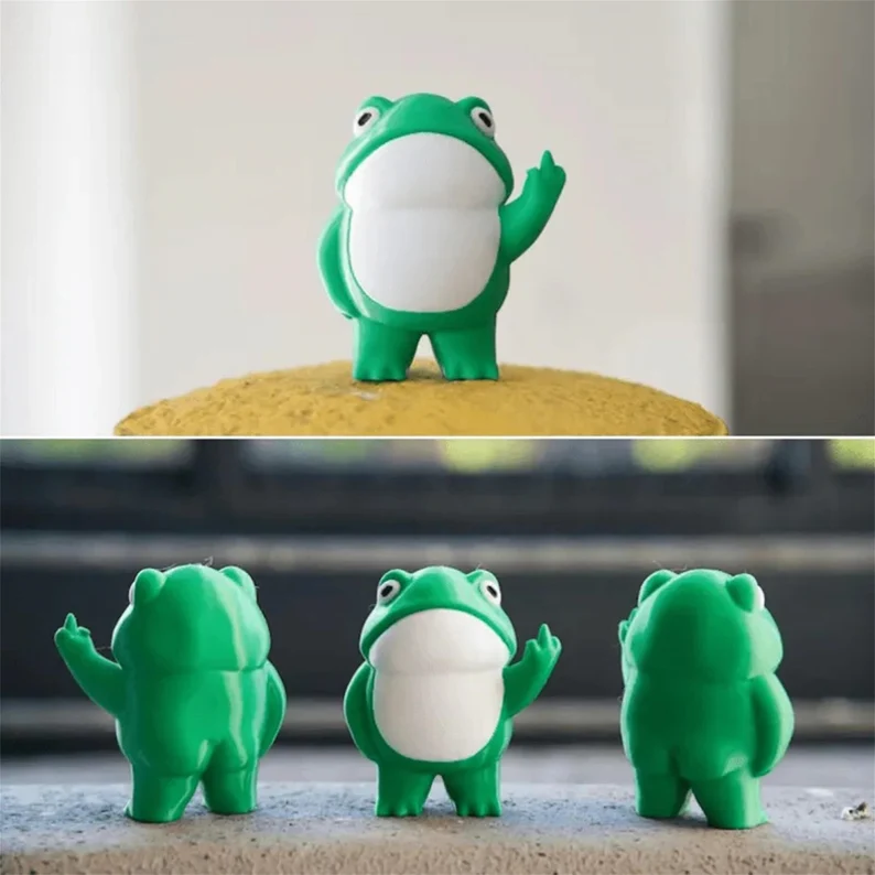 Mr. Rebellious Frog with Middle Finger🐸