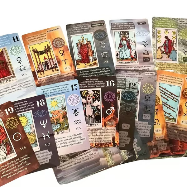 Learning Tarot Cards Deck With Meanings On Them