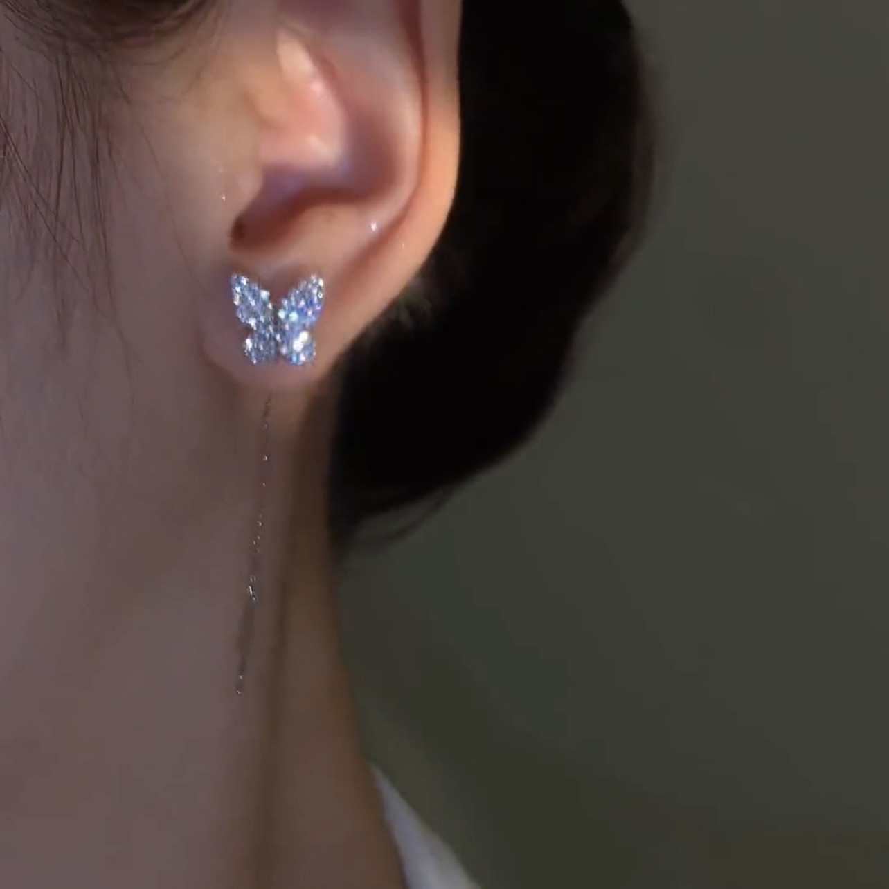 Shiny Fantasy Butterfly Earrings