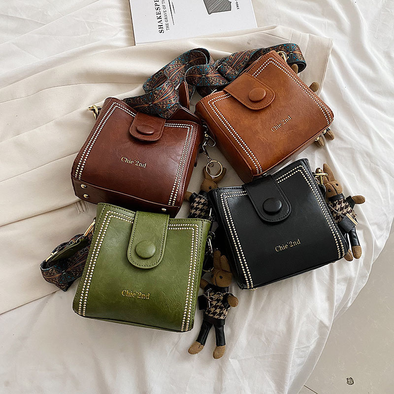 🔥Hot Sale👜Leather Vintage Fashion Bag with Adjustable Wider Shoulder Strap
