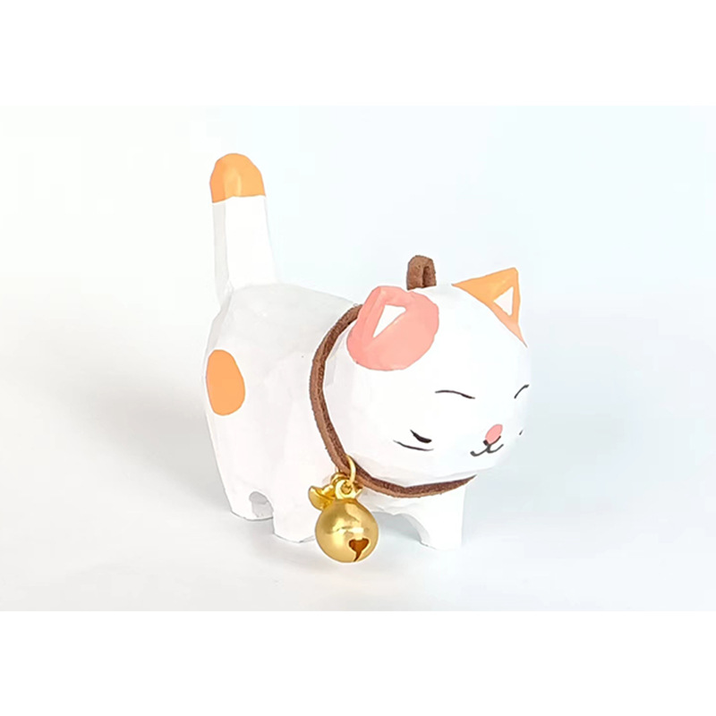 HOT SALE🔥Handmade Wooden Cat Ornament With Bell-Cute Gift🔔