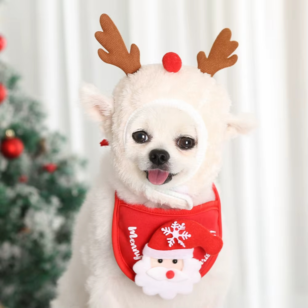Adorable Pet Christmas Tree Pom-Pom Hat