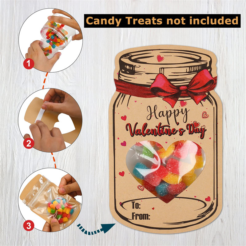 🍬Funny Kids Personalised Candy Valentine's Day Cards