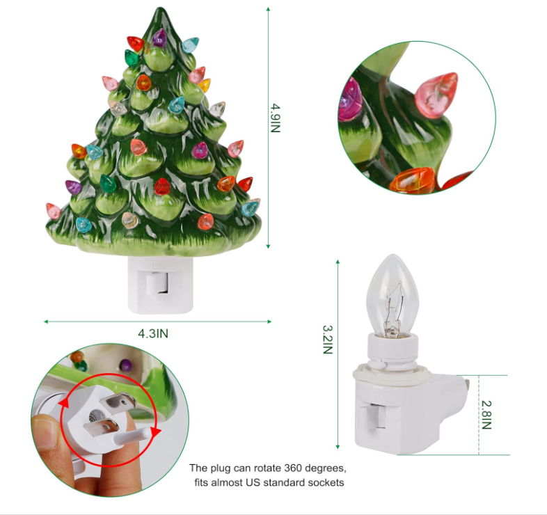 🎅Christmas 49%OFF - Christmas Ceramic Tree Night Light🎄
