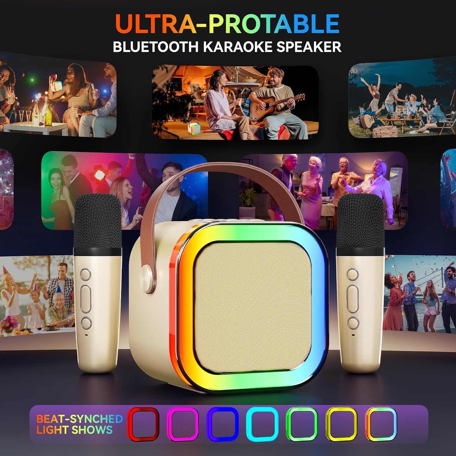 🎵Portable Bluetooth Mini Karaoke Wireless Microphone and Speaker🎤