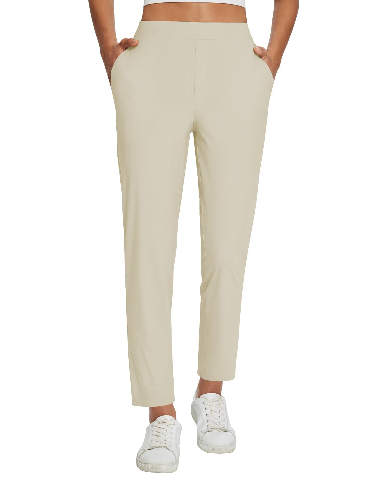 Womens Travel Lightweight Anklle Pants With Zipper Pockets Summer UPF50(Buy 2 Free Shipping)