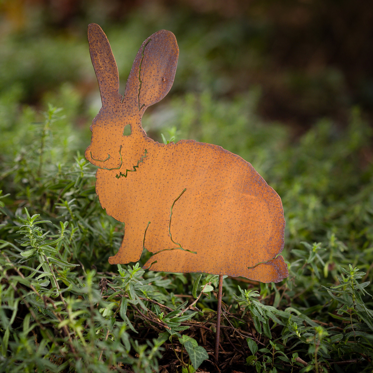 Metal Mama Bunny Garden Stake