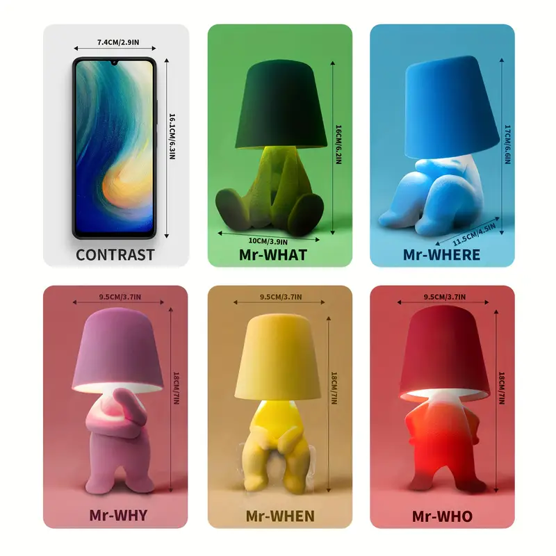 ✨Modern Creative Thinker Figurine Touch Control Table Lamp💡