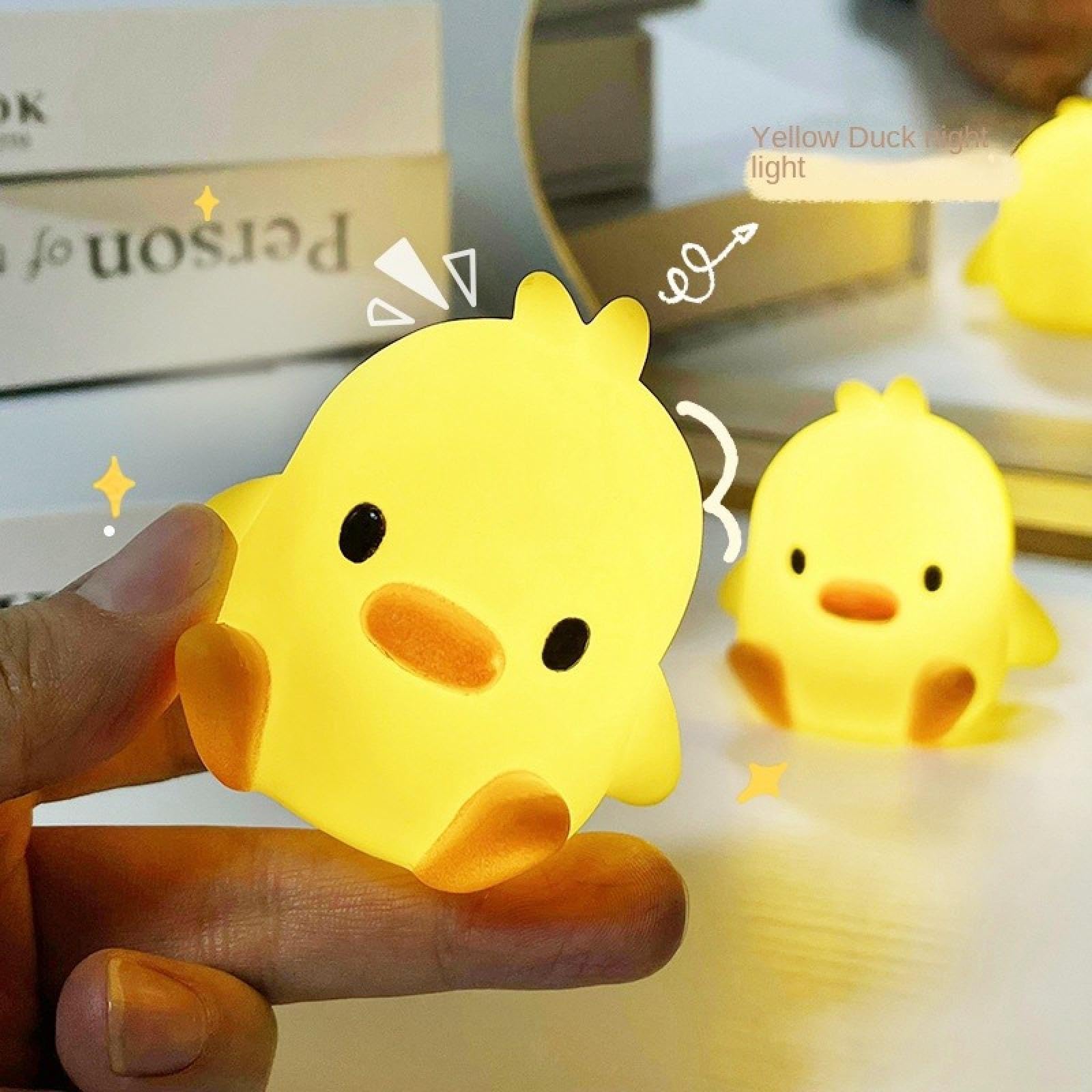 Cartoon Yellow Duck Night Light✨Bedroom Bedside Lamp