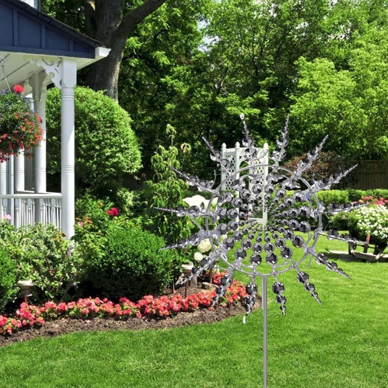 Garden Fun Rotating Windmill Waterproof and Rust-proof Outdoor Yard Decoration
