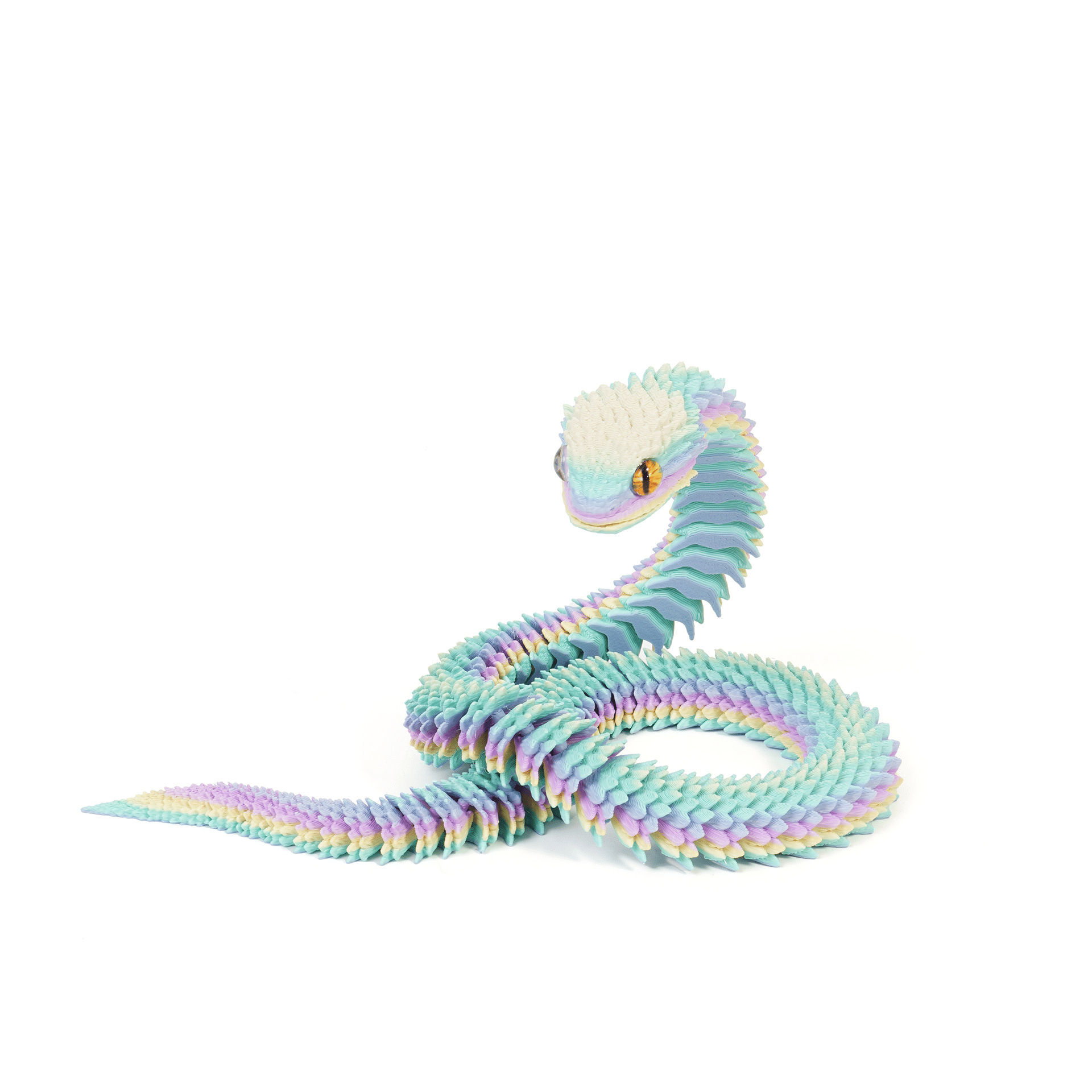 3D Printed Articulated Bush Viper Snake🐍