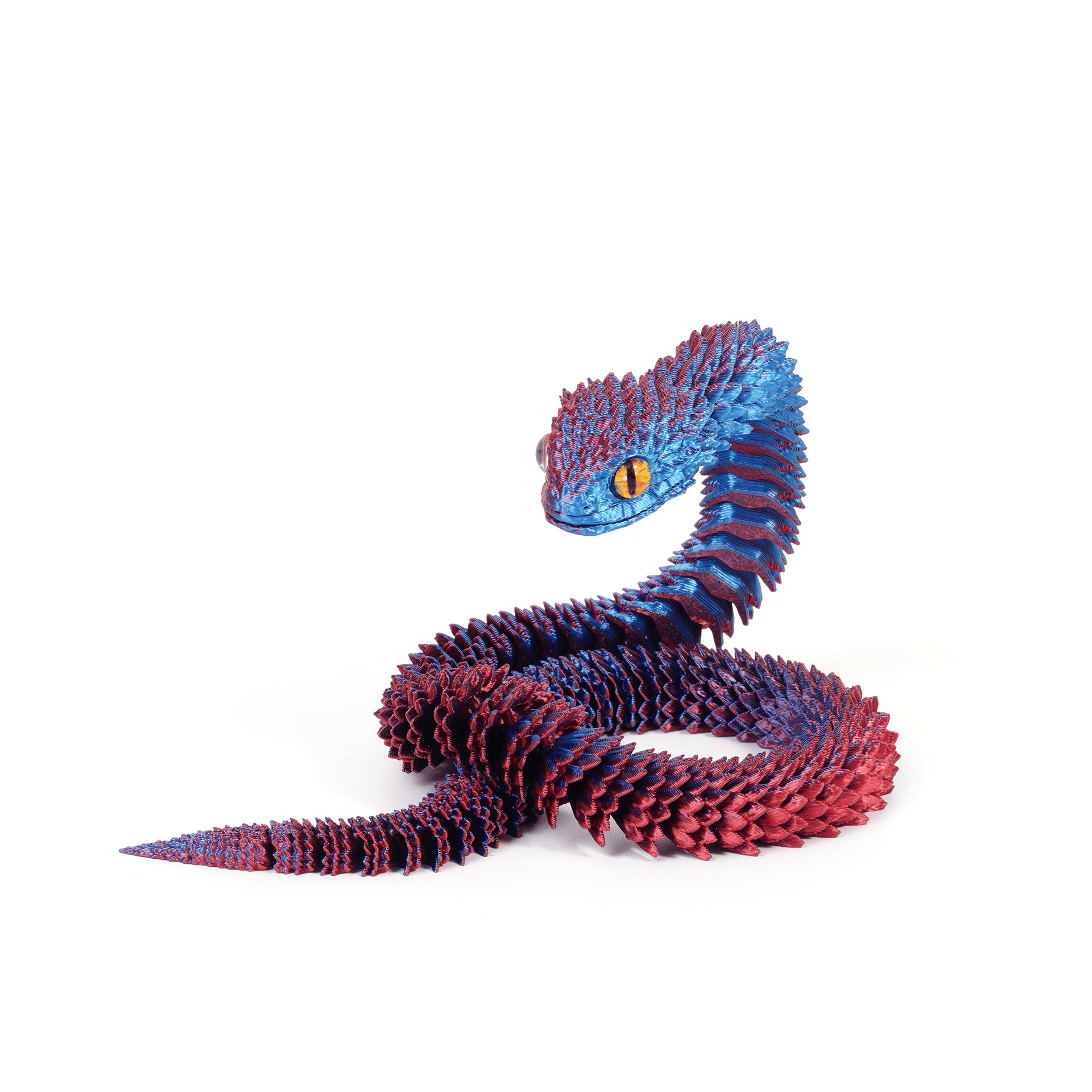 3D Printed Articulated Bush Viper Snake🐍