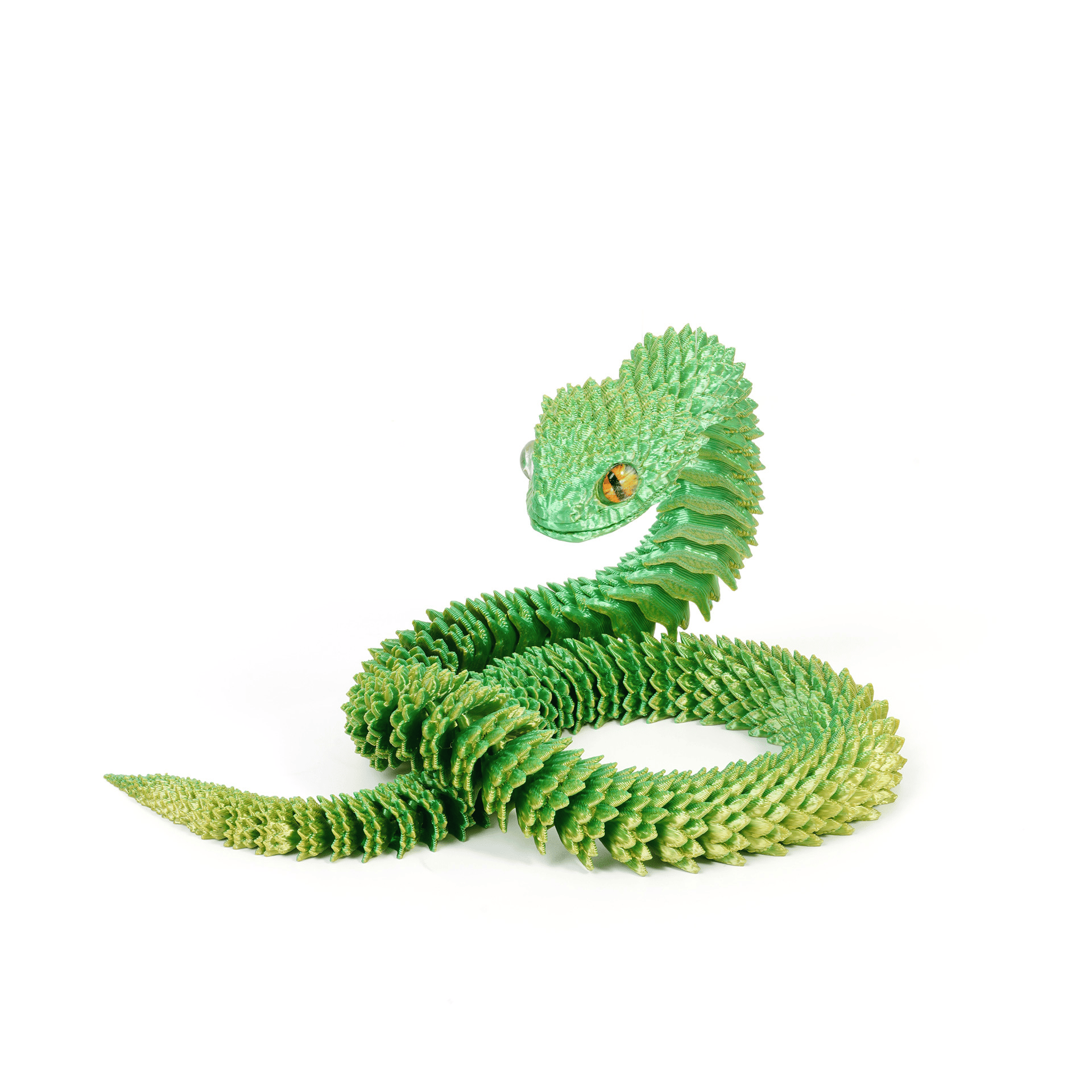 3D Printed Articulated Bush Viper Snake🐍