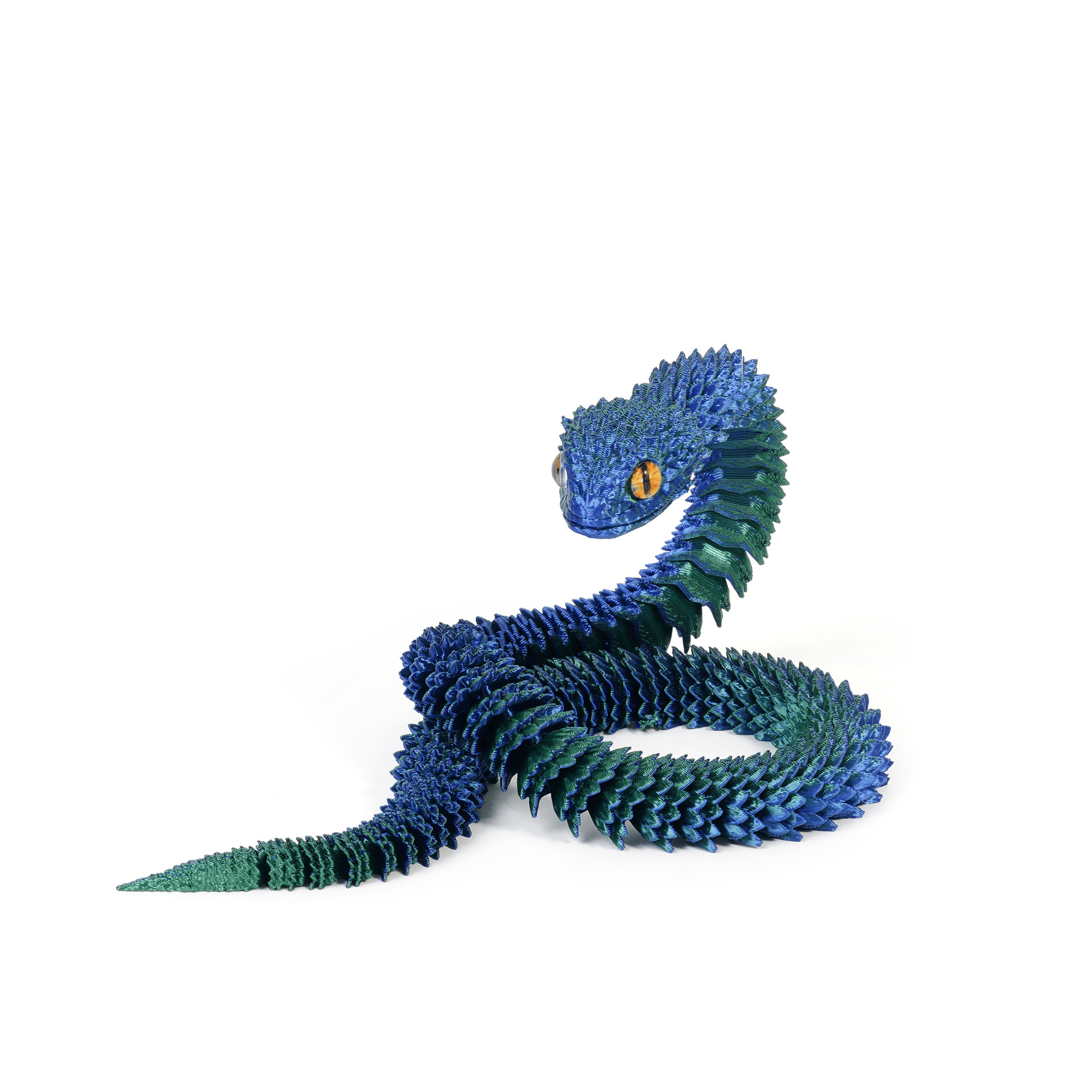 3D Printed Articulated Bush Viper Snake🐍