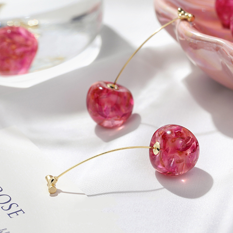 ✨🍒Cute Cherry Drop Dangle Fruit Earrings